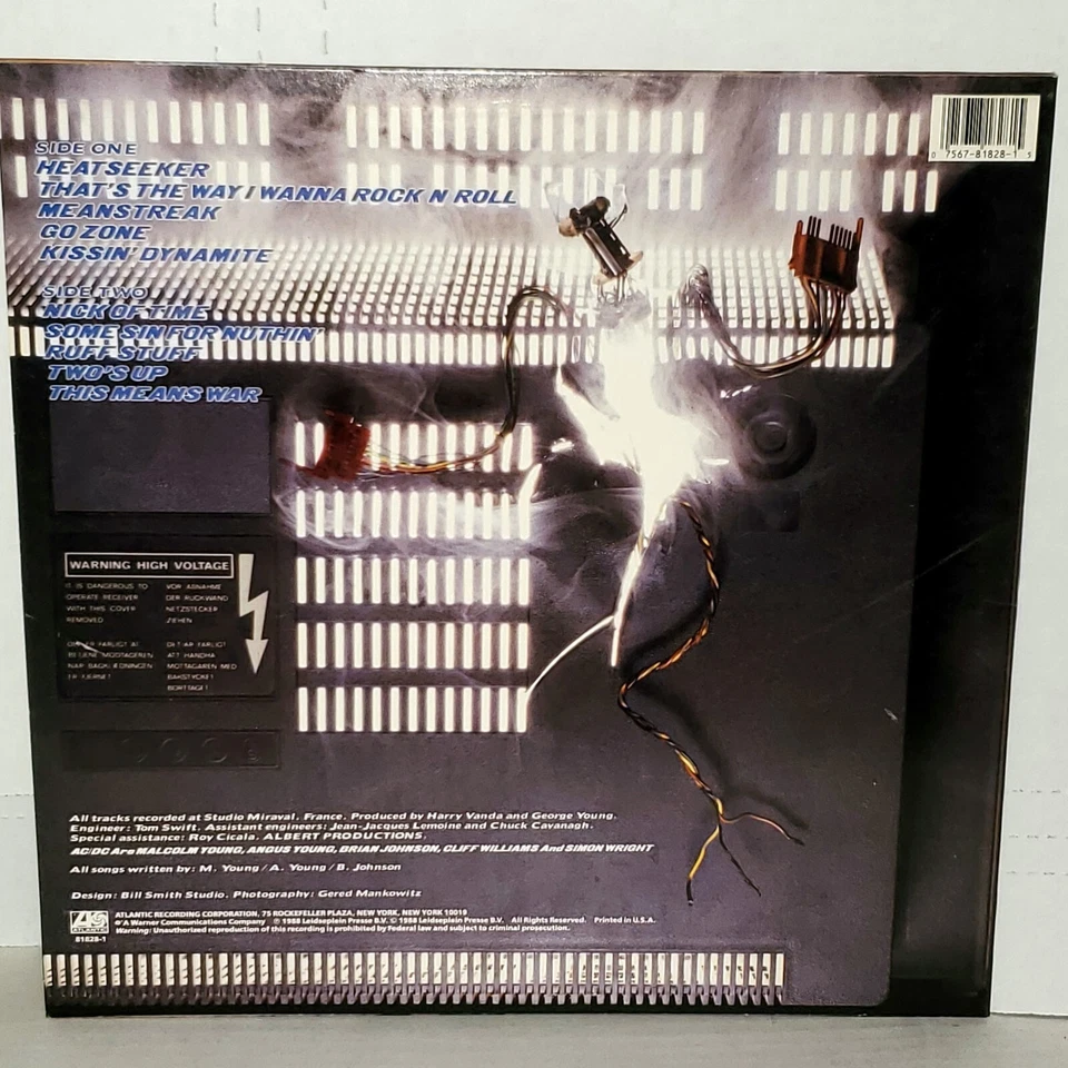 AC/DC Blow Up Your Video LP VG+ 1988 Atlantic Vinyl 81828-1 SP Angus Young - Image 2 of 3