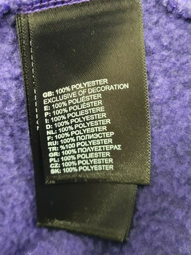 The North Face Purple Fleece Hoodie Jacket Full Zip Up Youth Girls Size XL (18) - Picture 5 of 10