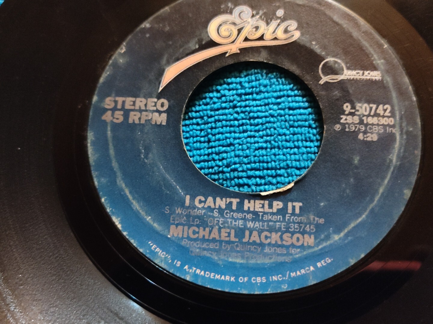 Michael Jackson Don't Stop 'Til You Get Enough, I Can't Help It, Record#9-50742