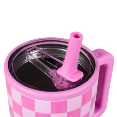 韓国　マルチポジャギ　「Water in Pink」116 HydroJug 💗 Bubblegum Pink Checkers 40 oz. Traveler Tumbler NEW | eBay