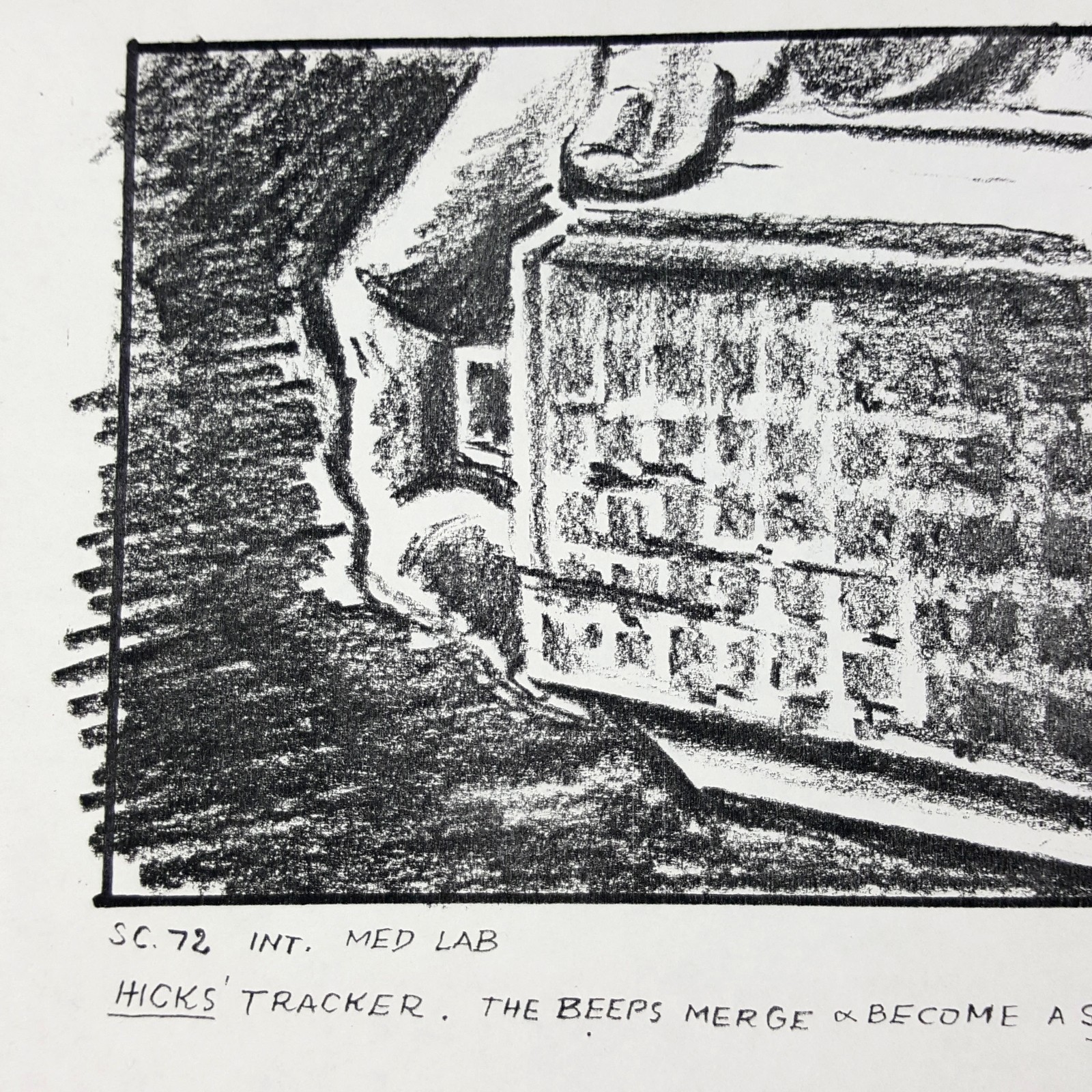 Image 5 of Aliens (1986) - Production Used Storyboard, Hicks Uses Tracker, Movie Prop