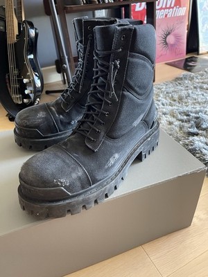 Balenciaga Combat Strike Boots Size 46 (13) Black | eBay