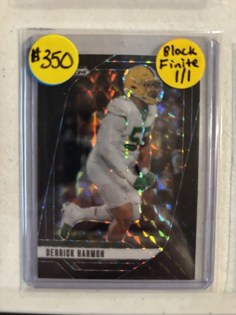 2025 Prizm Draft Picks Derrick Harmon Black Finite 1/1