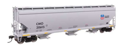 Walthers HO Scale 60' NSC 5150 3-Bay Covered Hopper Union Pacific #20614