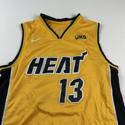 Nike Miami Heat Bam Adebayo Jersey NBA Adult Men's 52 Yellow - Picture 5 of 8