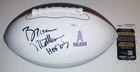 BRUCE MATTHEWS SIGNED AUTOGRAPH HOUSTON OILERS F/S WHITE FOOTBALL JSA COA RARE!