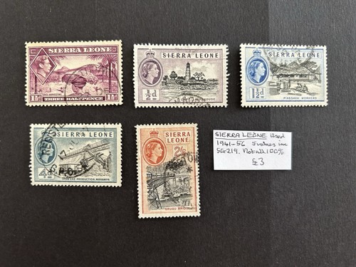 Sierra Leone Used 1941-56 X5 Values inc SG219- Not All 100%