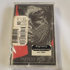 New Sealed The Rolling Stones  Tattoo You Cassette Tape Cracked Case