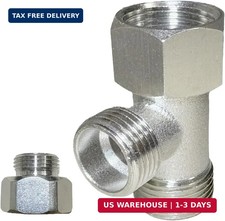 Bidet T Adapter, Metal T-Valve for Bidet 7/8"x 1/2"x 7/8" and 7/8"x 3/8"x 7/8