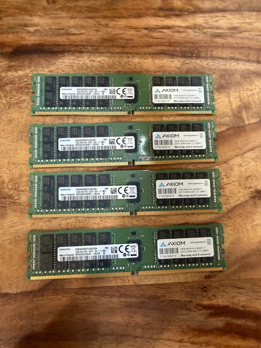 PC4-19200 (DDR4-2400) Bus Speed Computer RAM 64 GB Total Capacity