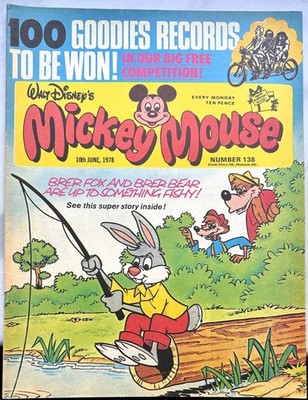 Mickey Mouse - #138 - 10. June 1978 Vintage English Very Good Copy