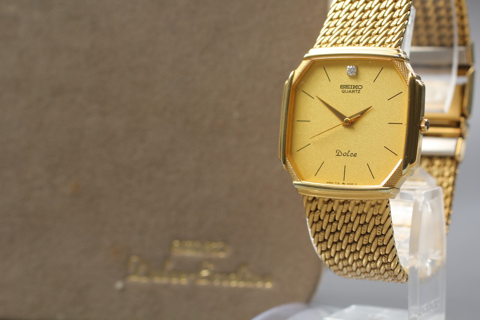 SEIKO Quartz 29mm JAPAN 7731-5000 [Near MINT] Watch Men's Dolce Dial w/Case Gold - vintagewatches.pk