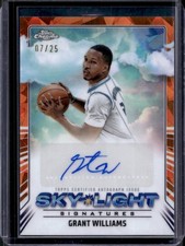 2024-25 Topps Chrome Sapphire Grant Williams Sky-Light Orange Auto #/25
