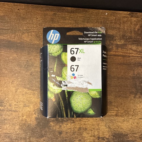Genuine HP 67XL Black & HP 67 Tri-Color Ink Cartridges 3YP30AN Expires Dec 2025