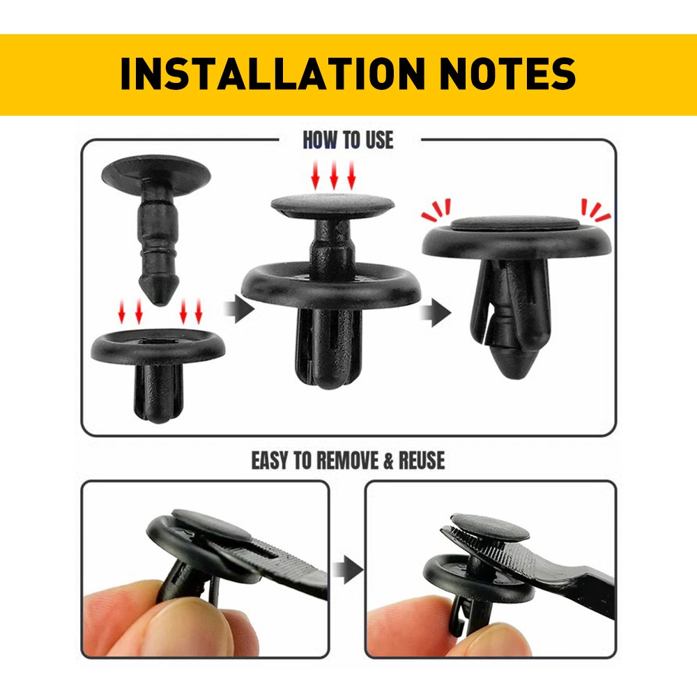 FIT Toyota Lexus Under Engine Cover Clips Underbody Mudguard Shield Screws 50Pcs