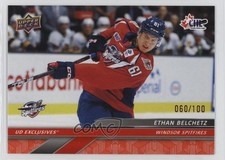 2024-25 Upper Deck CHL Exclusives 60/100 Ethan Belchetz #7 h8y