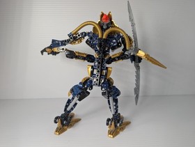 ​Vintage LEGO Bionicle 8734 Brutaka Titan Gold Warrior 100% Complete Manual 2006