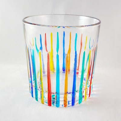 Venetian Glass Timeless Whiskey Tumbler - Handmade in Italy, Murano Glass