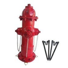 Fire Hydrant for Dogs to Pee On: Dog Fire Hydrant Pee Post Outdoor - 13" Red