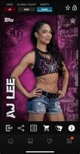 DIGITAL TOPPS WWE SLAM AJ Lee ASCENDANCY 25 RARE PINK Read