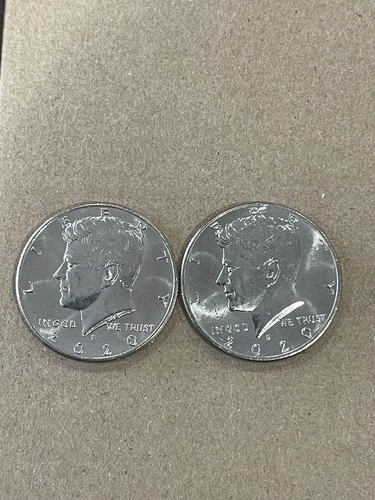 2020 P&D Kennedy Half Dollar Two Coins Set-Nice Rim- Free Shipping