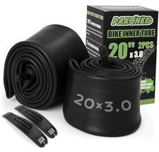 2 Pack 20x3 Bike Tube, Heavy Duty Butyl Rubber Inner Tube 32mm Schrader