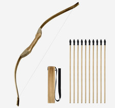 Kids Bow and Arrow Set, 32 Inch Archery Set Handmade Wooden Toy Bow and Arrow fo