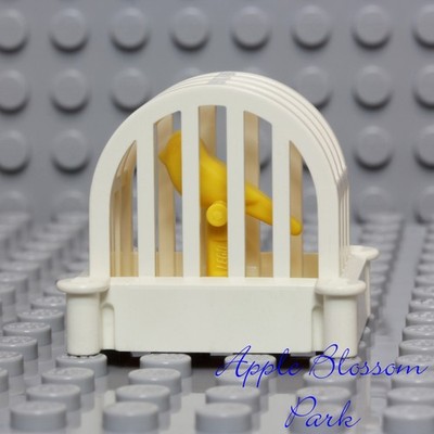 NEW Lego Minifig Canary BIRDCAGE White Bird Cage w/Yellow Pet Bird Animal Friend