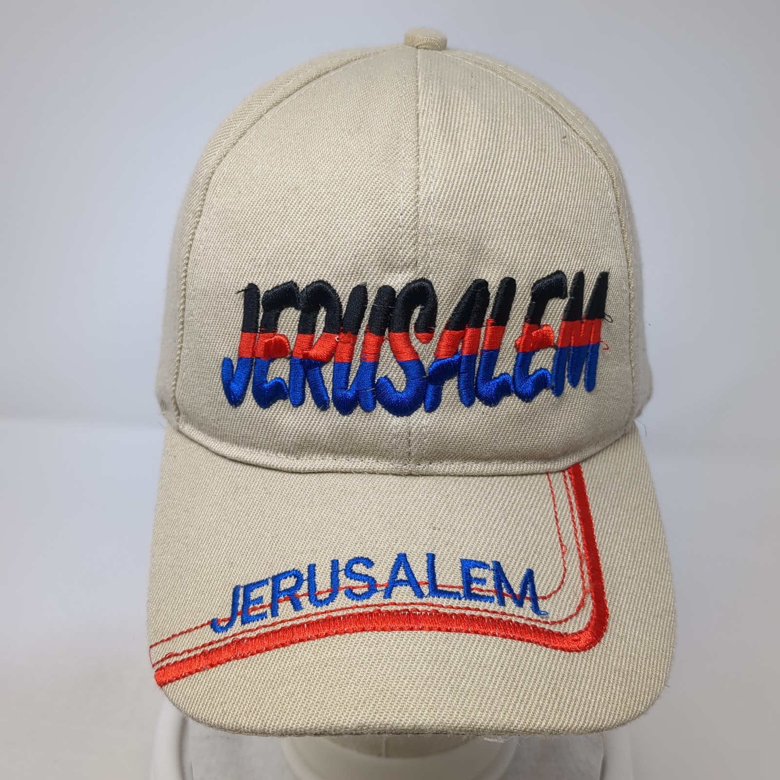 Jerusalem Strapback Baseball Cap Beige One Size A… - image 2