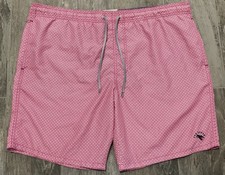 TED BAKER Sz 5/XL Swim Shorts Trunks 8" Inseam Red Print Men's Lobster Logo