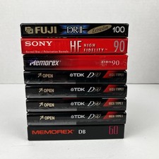 NEW  SEALED Blank Cassette Lot Of 8 / Mixed Brands / 60/90/100