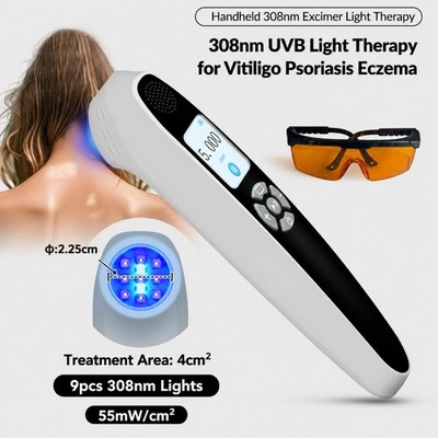 Home Use 308nm UVB Blue Light Therapy Device for Skin Repair 55mW/cm² 9 Diodes