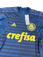 Palmeiras Soccer Jersey Shirt Mens Medium Blue Yellow Brazilian Football Adidas