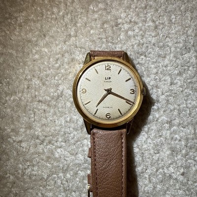 Vintage LIP Incabloc Mechanical Gold Plated Men's Watch 1950s/60s, Maybe Working