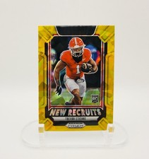 Trevor Etienne 2025 Football Panini Prizm Draft Picks New Recruits #24 Gold Ice