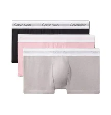 NWT Calvin Klein. 3 Pack. Modal Stretch Low Rise Trunk. Pink. MSRP $54.50