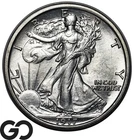 1917-D Walking Liberty Half Dollar, Obv MM, Lustrous Gem BU++ Better Date, Nice!