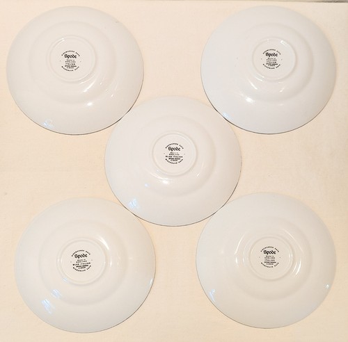Set (5) Spode Blue Italienisch Blau & Weiß Salatteller 7,5" Hergestellt in England - Bild 5 von 5