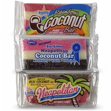 Coconut Bar Variety Pack – 18 Count | Atkinson’s Neapolitan, Espeez Neapolitan &