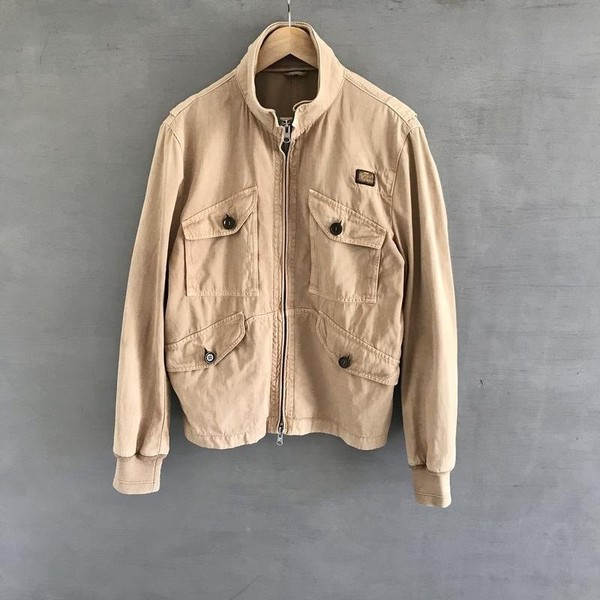 Men Fay Jacket Peach Beige Cotton 42 / XL / 50
