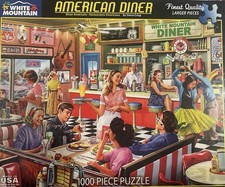   SEND UR PRICE    White Mountain  American Diner 1000 Piece Puzzle   