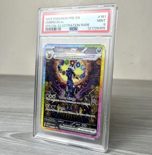 2025 Pokemon PRE EN Special Illustration Rare #161 Umbreon ex PSA 9 MINT