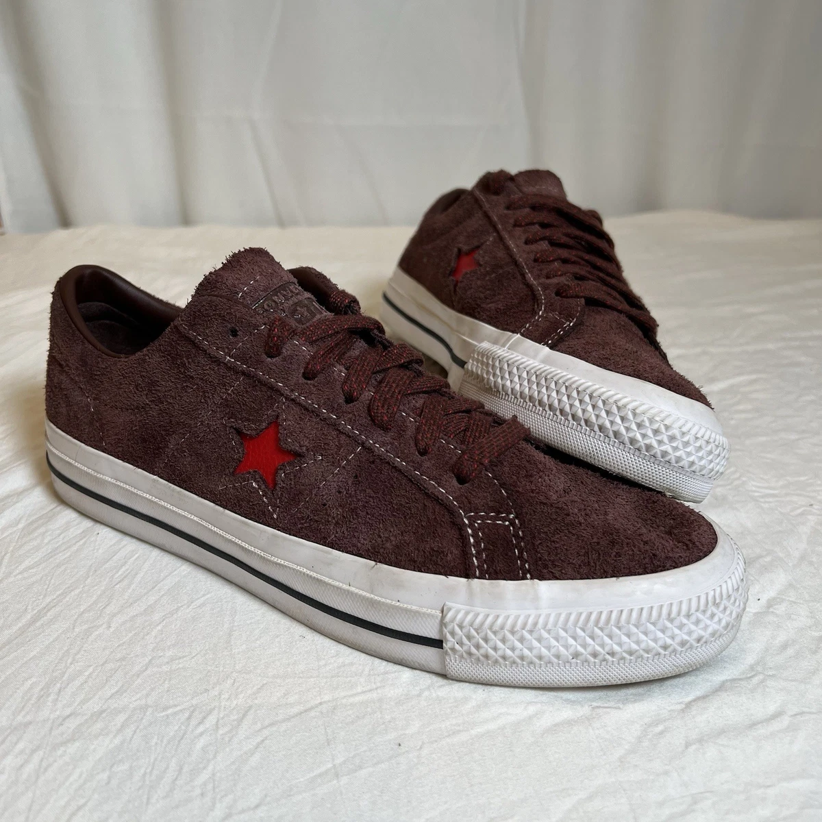 Converse One Star Pro Ox Eternal Earth Red White Skate Shoes‎ 8.5 M/ 10 W Converse One Star Pro Pueblo Brown – Puffer Reds main image 4