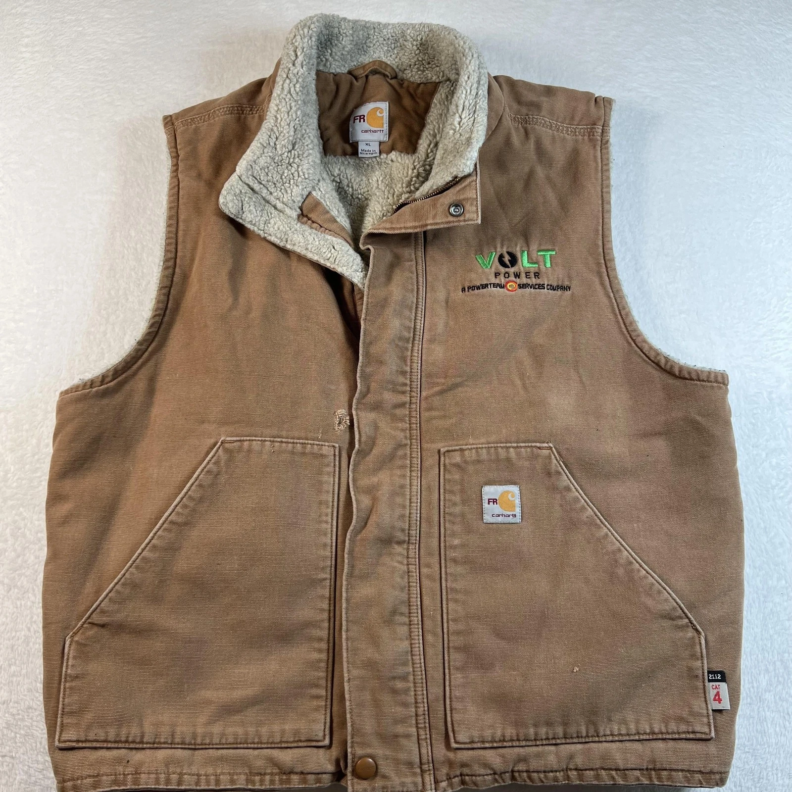 Carhartt FR Vest Mens XL Brown Sherpa Lined Canvas Insulated Workwear Outdoor
Opens in a new window 