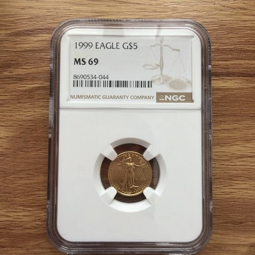1999 $5 Gold 1/10 oz American Eagle NGC MS69