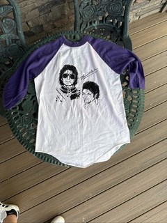 T shirt vintage Michael Jackson Thriller anni 80 transfer giovanile grande vedi foto