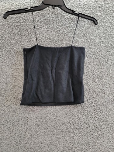 Vince Wool-Blend Strapless Top Women's XS Black Sleeveless Zipper Closure - Picture 8 of 15