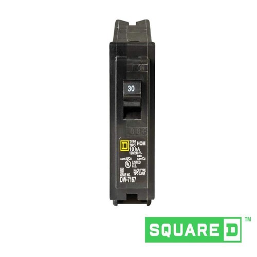 Homeline 30 Amp One-Pole Circuit Breaker HOM130CP, Square D Breakers 120/240 VAC - Picture 10 of 14