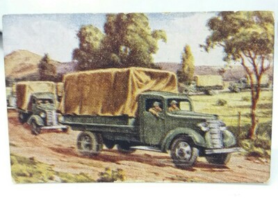 SELTENE Zigarettenkarte South African Defence no 83 A Train of Supply Lorries um 1939
