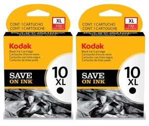 New Genuine Kodak 10XL Blk 2PK Ink Cartridges Easy Share 5100 ESP 9250